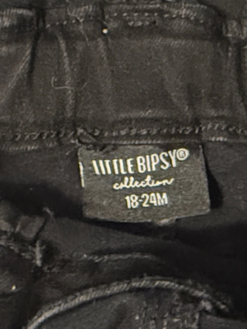 Little Bipsy 18-24 mo black overalls